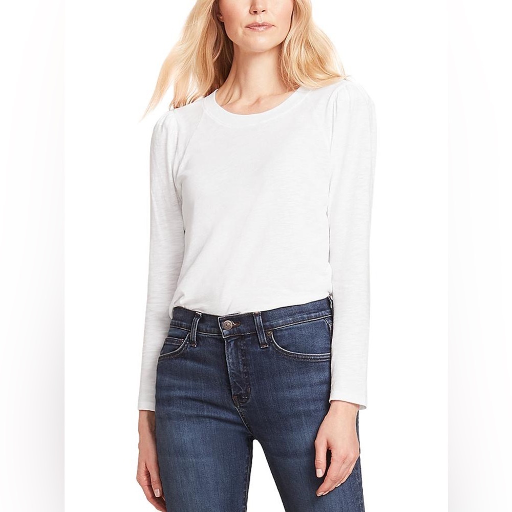 VERONICA BEARD 
Mason Baseball Tee - White